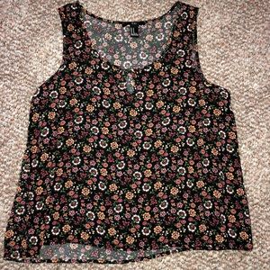 Flower print tank top